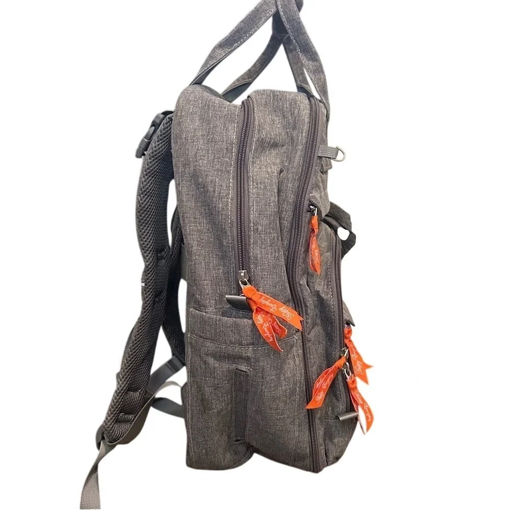 AOMAY‎ Gray Diaper Backpack with Multiple Pockets and Storage
